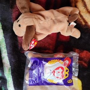 Beanie Baby Bones and McDonald's Happy Meal Toy
